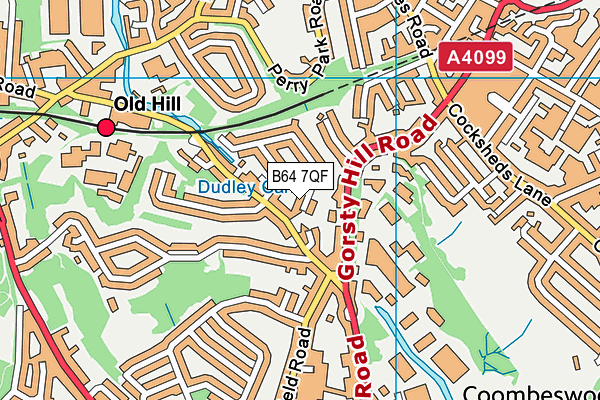 B64 7QF map - OS VectorMap District (Ordnance Survey)