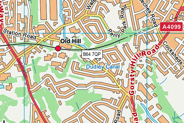 B64 7QP map - OS VectorMap District (Ordnance Survey)