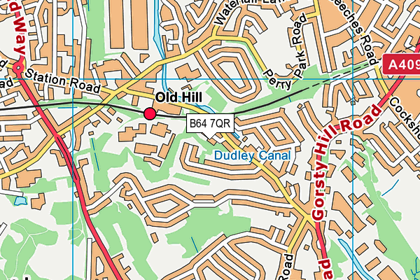 B64 7QR map - OS VectorMap District (Ordnance Survey)
