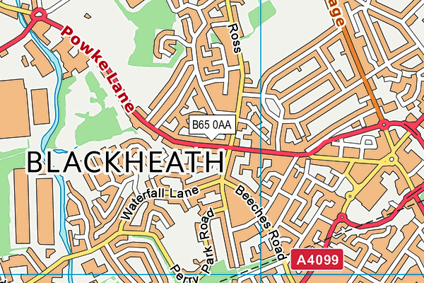 B65 0AA map - OS VectorMap District (Ordnance Survey)