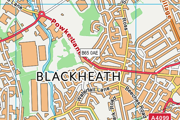 B65 0AE map - OS VectorMap District (Ordnance Survey)