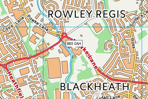 B65 0AH map - OS VectorMap District (Ordnance Survey)