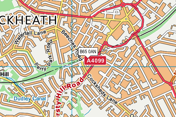 B65 0AN map - OS VectorMap District (Ordnance Survey)