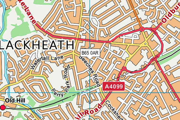 B65 0AR map - OS VectorMap District (Ordnance Survey)