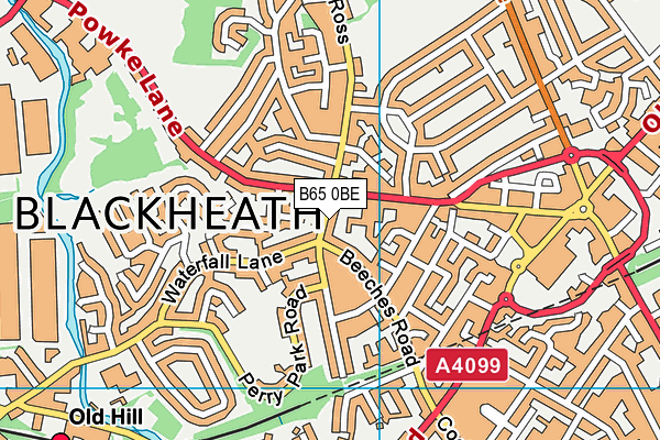 B65 0BE map - OS VectorMap District (Ordnance Survey)