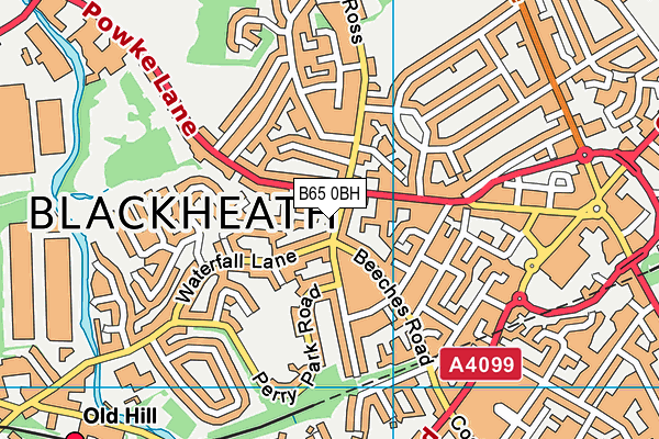 B65 0BH map - OS VectorMap District (Ordnance Survey)