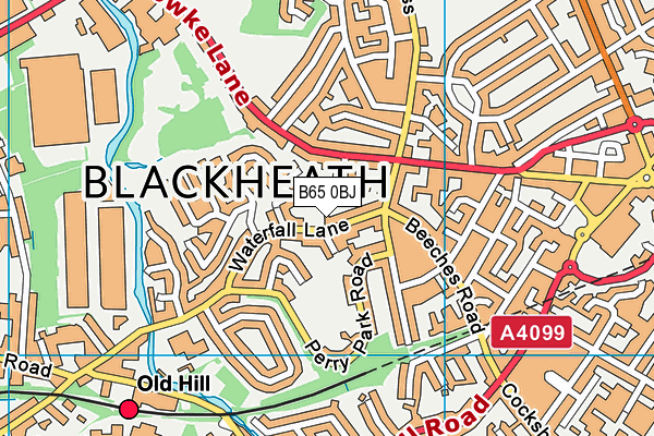 B65 0BJ map - OS VectorMap District (Ordnance Survey)