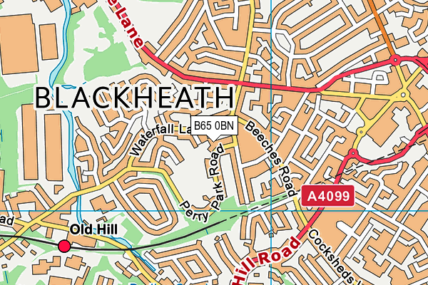 B65 0BN map - OS VectorMap District (Ordnance Survey)