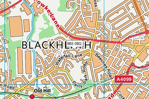 B65 0BQ map - OS VectorMap District (Ordnance Survey)