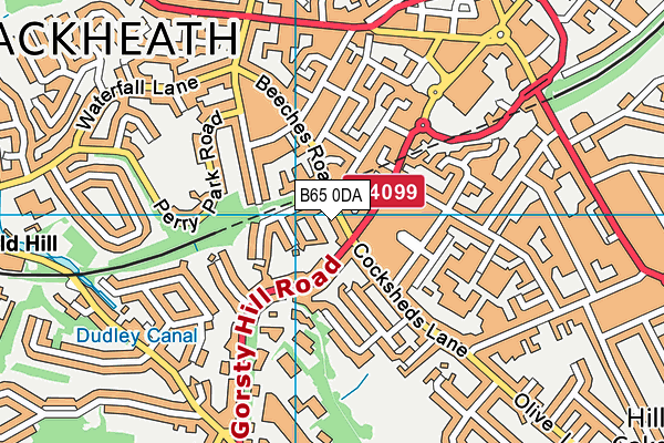 Highfields Primary School map (B65 0DA) - OS VectorMap District (Ordnance Survey)
