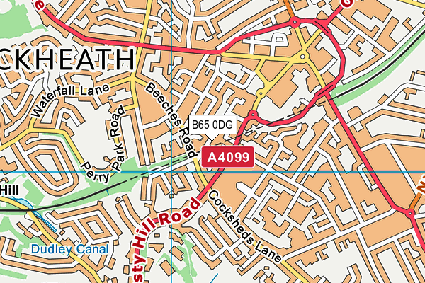 B65 0DG map - OS VectorMap District (Ordnance Survey)