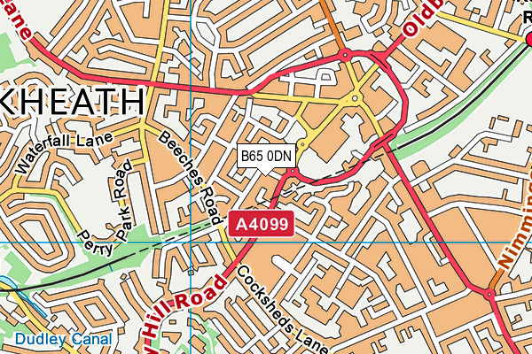 B65 0DN map - OS VectorMap District (Ordnance Survey)