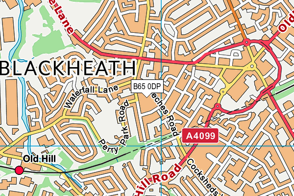 B65 0DP map - OS VectorMap District (Ordnance Survey)