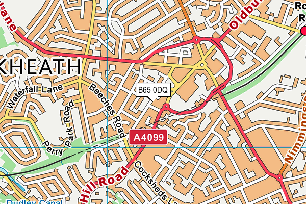 B65 0DQ map - OS VectorMap District (Ordnance Survey)