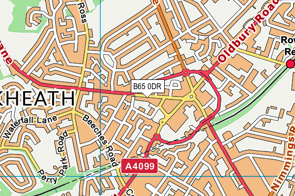 B65 0DR map - OS VectorMap District (Ordnance Survey)