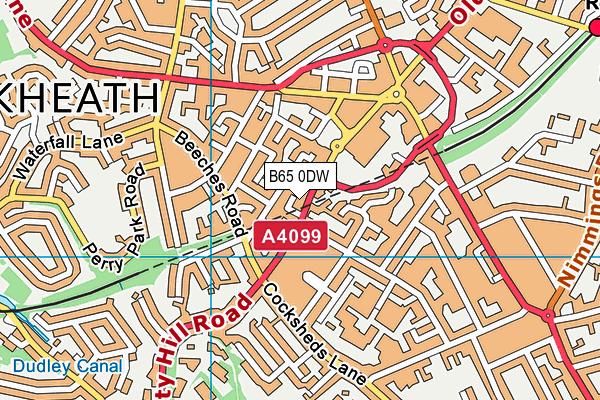 B65 0DW map - OS VectorMap District (Ordnance Survey)