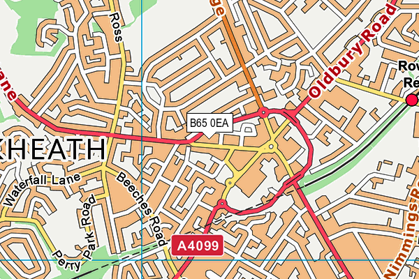 B65 0EA map - OS VectorMap District (Ordnance Survey)