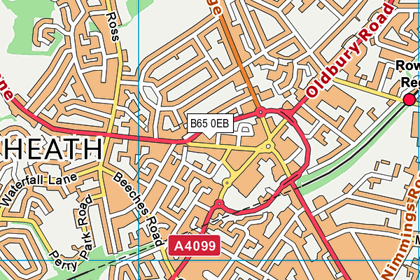 B65 0EB map - OS VectorMap District (Ordnance Survey)