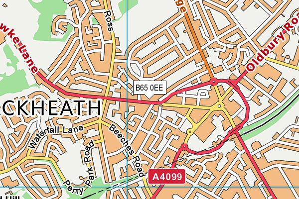 B65 0EE map - OS VectorMap District (Ordnance Survey)