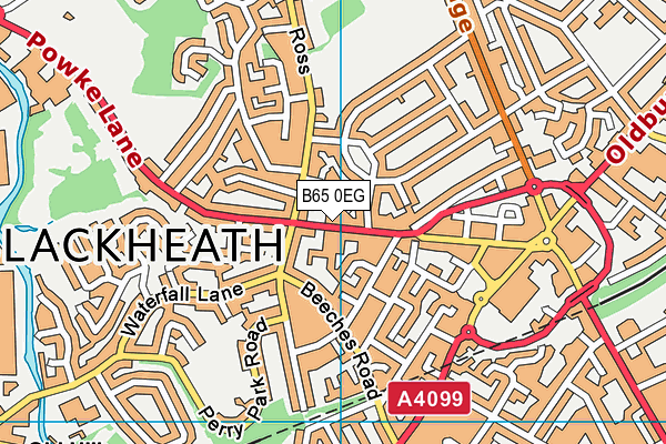 B65 0EG map - OS VectorMap District (Ordnance Survey)