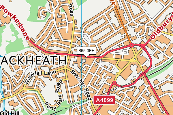 B65 0EH map - OS VectorMap District (Ordnance Survey)