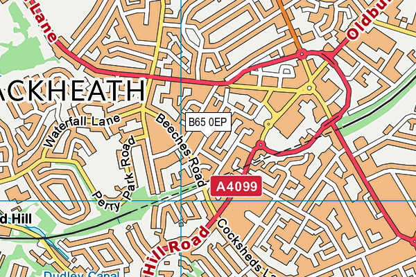 B65 0EP map - OS VectorMap District (Ordnance Survey)