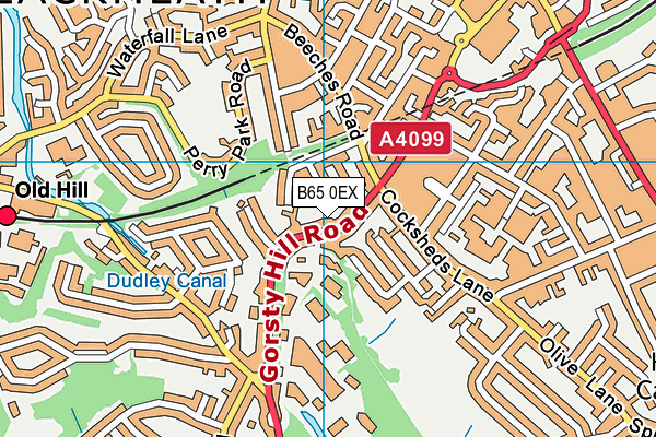 B65 0EX map - OS VectorMap District (Ordnance Survey)