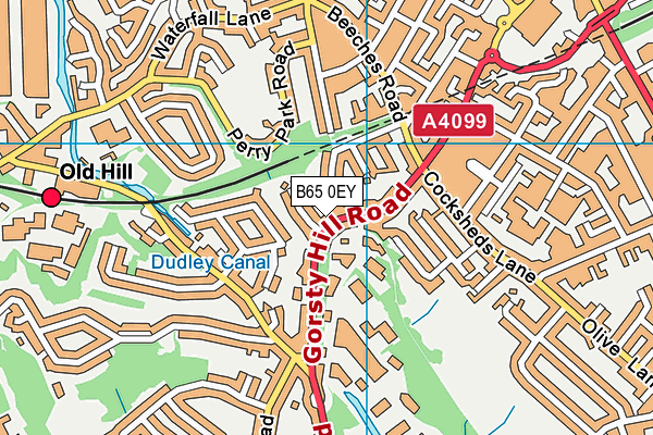 B65 0EY map - OS VectorMap District (Ordnance Survey)