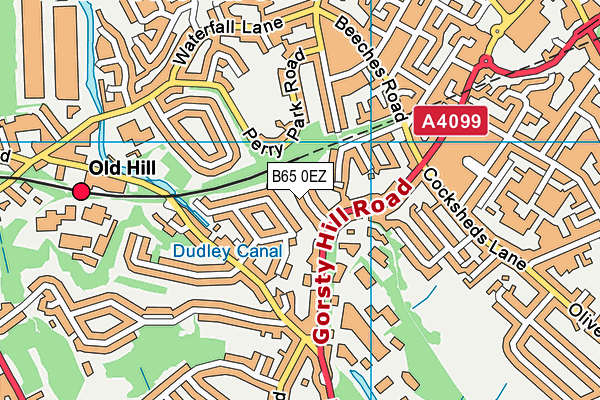 B65 0EZ map - OS VectorMap District (Ordnance Survey)