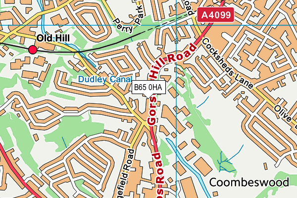 B65 0HA map - OS VectorMap District (Ordnance Survey)