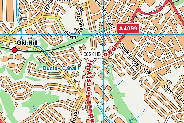 B65 0HB map - OS VectorMap District (Ordnance Survey)