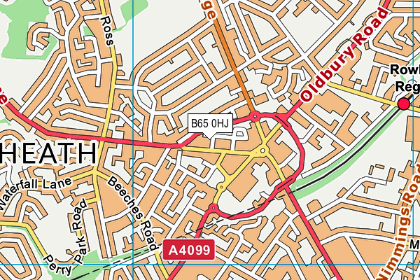 B65 0HJ map - OS VectorMap District (Ordnance Survey)