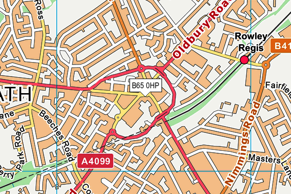 B65 0HP map - OS VectorMap District (Ordnance Survey)