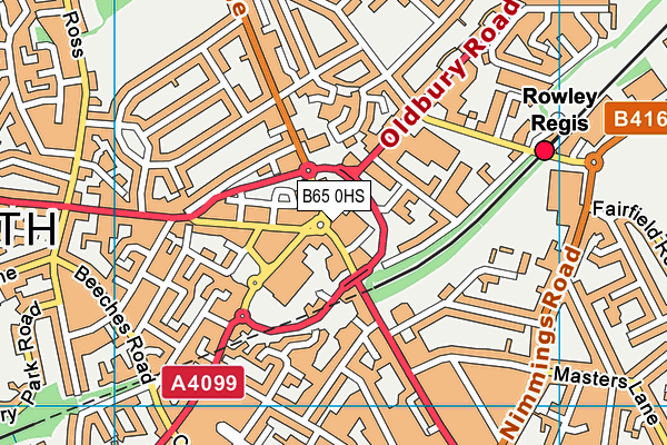 B65 0HS map - OS VectorMap District (Ordnance Survey)