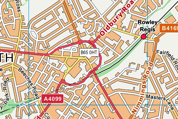 B65 0HT map - OS VectorMap District (Ordnance Survey)