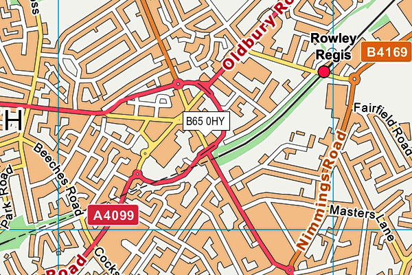 B65 0HY map - OS VectorMap District (Ordnance Survey)