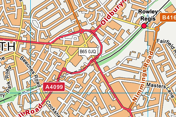 B65 0JQ map - OS VectorMap District (Ordnance Survey)