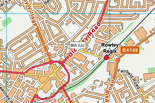 B65 0JU map - OS VectorMap District (Ordnance Survey)