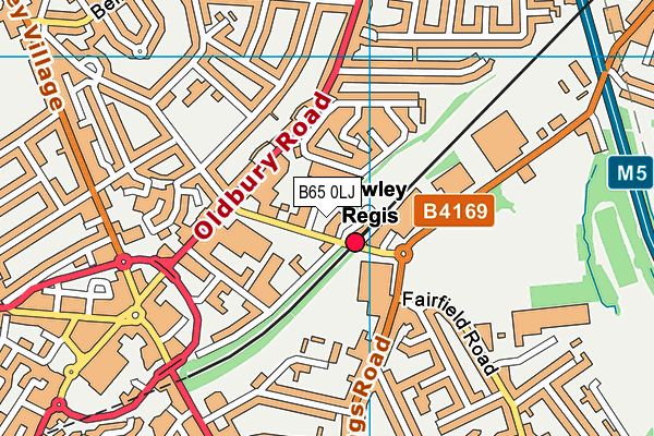 B65 0LJ map - OS VectorMap District (Ordnance Survey)