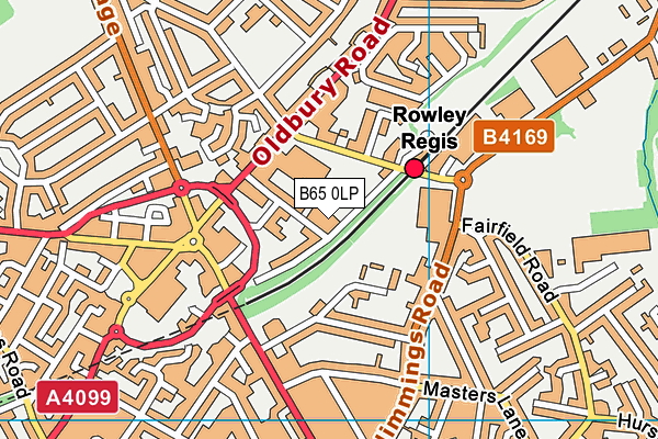 B65 0LP map - OS VectorMap District (Ordnance Survey)