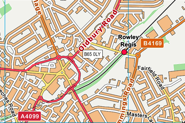 B65 0LY map - OS VectorMap District (Ordnance Survey)