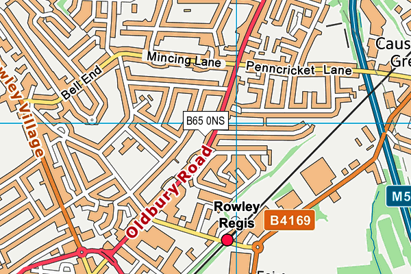 B65 0NS map - OS VectorMap District (Ordnance Survey)