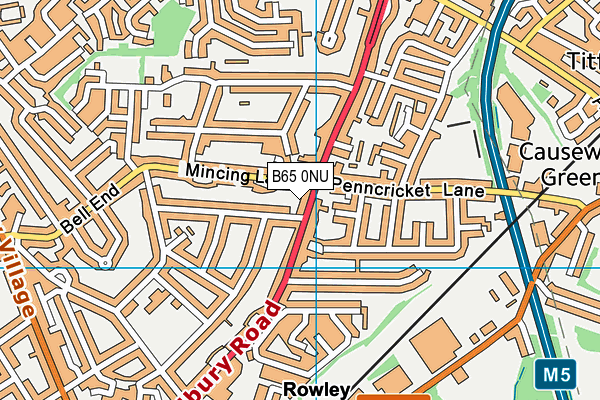 B65 0NU map - OS VectorMap District (Ordnance Survey)