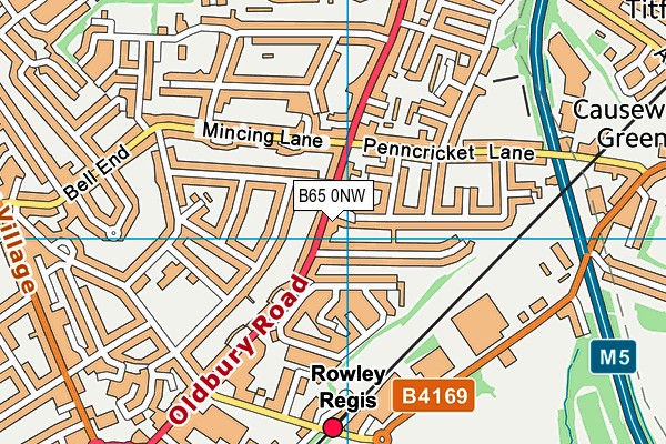 B65 0NW map - OS VectorMap District (Ordnance Survey)