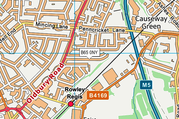 B65 0NY map - OS VectorMap District (Ordnance Survey)