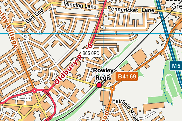 B65 0PD map - OS VectorMap District (Ordnance Survey)