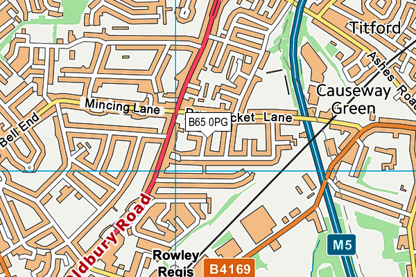 B65 0PG map - OS VectorMap District (Ordnance Survey)