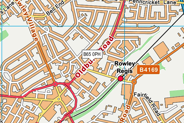 B65 0PH map - OS VectorMap District (Ordnance Survey)