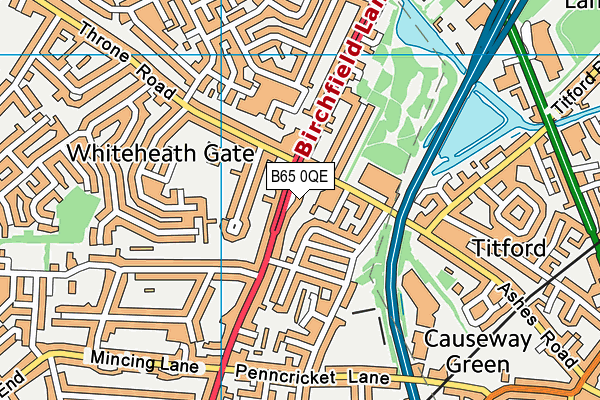 B65 0QE map - OS VectorMap District (Ordnance Survey)