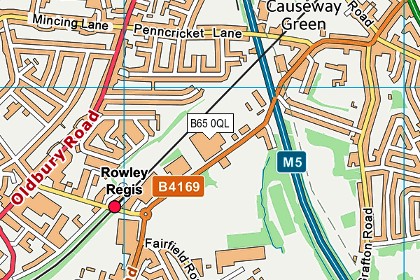 B65 0QL map - OS VectorMap District (Ordnance Survey)